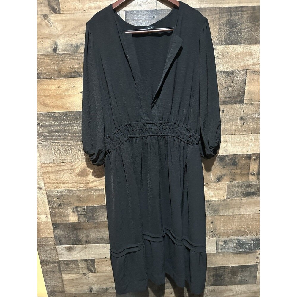 Torrid 4 4X Black Midi Dress Womens Plus Size